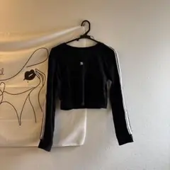 SHEIN ロンT 長袖カットソー クロップド丈 黒