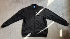 adidas トラックジャケット/ブラック・ストライプ