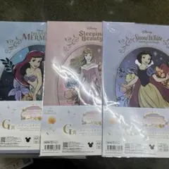 一番くじディズニープリンセス　G賞　クリアファイル ステッカー3枚セット