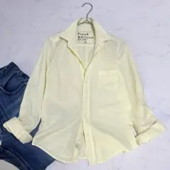 美品✨フランクアンドアイリーン バリー スキッパー シャツ コットン イエロー