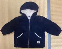 GAP アウター　ボア　ジャケット　フード付き　コーデュロイ　80cm ネイビー