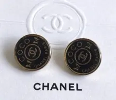 ブラックバタフライゴールドボタン　ヴィンテージ　アンティーク　シャネル