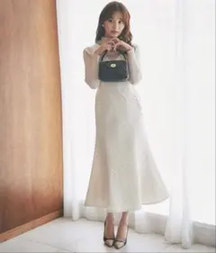 tocco closet ポケットパール付きキルティングジャンパースカート