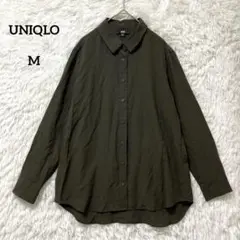 UNIQLO ユニクロ レーヨンエアリーブラウス 長袖 M
