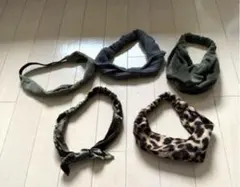 レディース リボン型 ヘアゴム バレッタ 5個セット