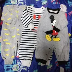 裏起毛ロンパース3枚セット