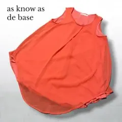 as know as de base ノースリーブシフォンチュニック オレンジのサムネイル