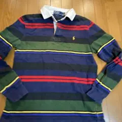 ラルフローレン ラガーシャツ マルチボーダー L ワンポイント刺繍