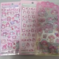 【正規品】マイメロ　ボンボンドロップシールなど　3枚セット　コンビニ不可　第二弾