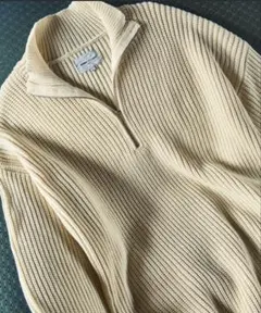 EMMA CLOTHES クリーム色 ハーフジップ ニット