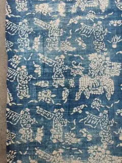 N35「有松鳴海絞り」藍染作家 片野かほり 国産天然藍染 個展出品作品布 古布 N35「有松鳴海絞り」藍染作家 片野かほり 国産天然藍染 個展出品作品布