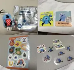 スンスン　sunsun スシロー　指人形　ステッカー　ピック　シール　4点セット