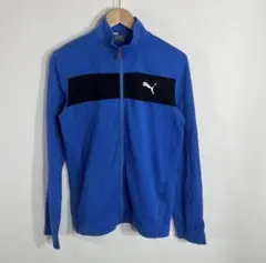 PUMA トラックジャケット ジャージ ブルー ライン ロゴ 古着 スポーツ