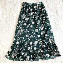 美品 アーバンリサーチ ロング フレアスカート マーメイド 花柄 フリーサイズ