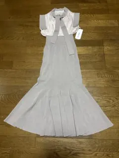 FRAY I.D 新品タグ付　今季完売　ロングワンピ　サイズ1 ピンクグレー