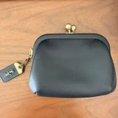 COACH ブラック レザー コインケース