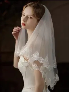 刺繍ディテール ブライダルベール