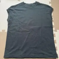 無印良品　フレンチスリーブＴシャツ　黒Mのサムネイル