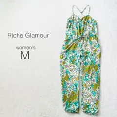 【リッシェグラマー】サロペット オールインワン 総柄 綿混 フェミニン 春夏 Mのサムネイル