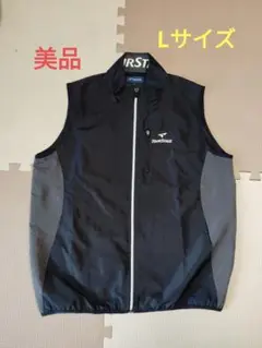 美品　ツアーステージ　メンズ　ゴルフ　ナイロンベスト　ブラック　ベスト　L　黒