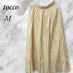 トッコ　プリーツスカート　ロング丈　後ろゴム　M　クリームのサムネイル