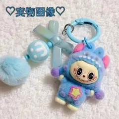 【新品】らぶぶ♡ぬいぐるみキーホルダー♡バッグチャーム ふわふわリボン付き
