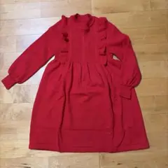 赤いニットワンピース　サイズ130