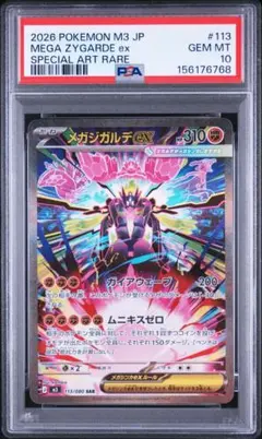 【PSA10】ポケモンカード　メガジガルデex SAR 113/080