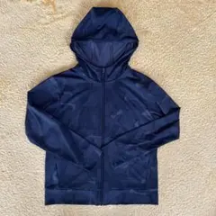 UNIQLO ダークカーキ パーカー 140 エアリズムUVカット フルジップ