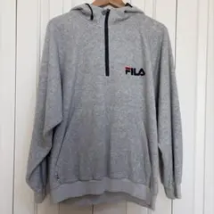 FILA グレー ジップアップパーカー