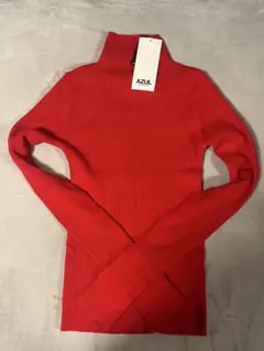 AZUL BY MOUSSY サムホールリブニットトップス レッド 赤