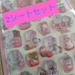 3DFUN STICKERS ドロップシール（赤＆ピンク）④