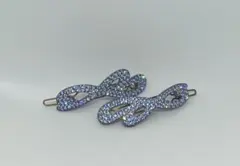 新品　Leon Guillot ヘアピン　フランス製　リュバン　リボン　ブルーのサムネイル
