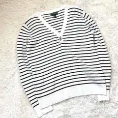 RALPH LAUREN ラルフローレン ボーダーニット XL金具コットン100
