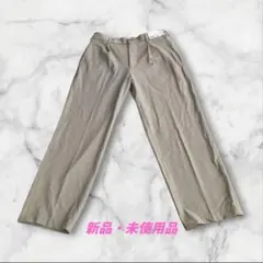 【新品・未使用】UNIQLO スラックス パンツ ベージュ Mサイズ メンズ