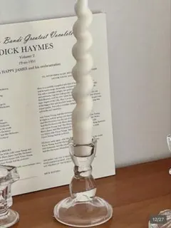 結婚式　ウェルカムスペース　白色キャンドル　キャンドルホルダー