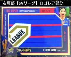 栄絵里香　2026久光スプリングス 優勝記念　ビッグジャージーカード　ロゴパッチ