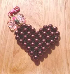 ハートのバッグチャーム