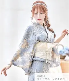 DAZZY STORE dazzyオリジナル配色透かしレース浴衣