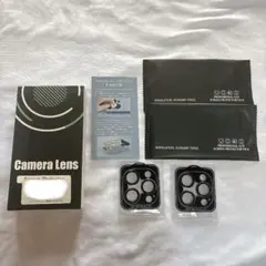 iPhone 15 Pro Max用 カメラフィルム 2枚セット ブラック