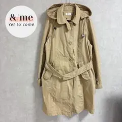 レプシィム　モッズコート　フード付き　チェック柄中綿ライナー　ベージュ　コットン