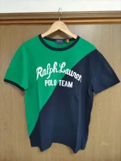 【美品】POLO　RALPHLAUREN　バイカラー鹿の子Tシャツ