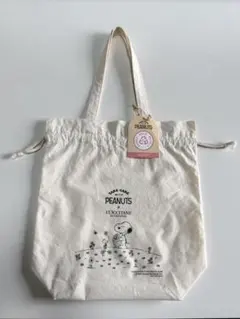 スヌーピー エコバッグ ロクシタン PEANUTS コットン 巾着