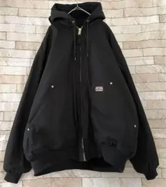 ビッグスミス アクティブジャケット 刺繍 裏地フリース 黒 ブラック