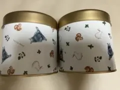 ベキュアハニー　ノベルティ　缶　森　うさぎ　くま