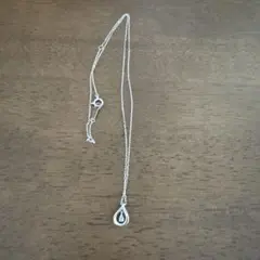 4℃ K10ネックレス しずく ホワイトゴールド
