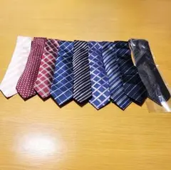メンズ ネクタイ9本セット 1本新品・8本美品 ビジネス フォーマル 冠婚葬祭