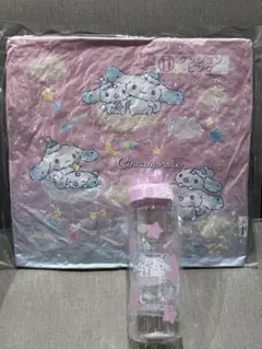 サンリオ　シナモロール　当たりくじ　一番くじ　クッション　クリアボトル　2点