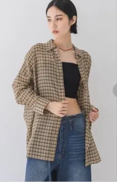 JEANASIS コットンボイルシアーチェックシャツのサムネイル