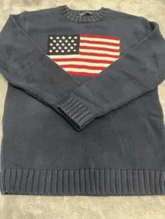 BRANDY MELVILLE 星条旗柄 ニット ネイビー